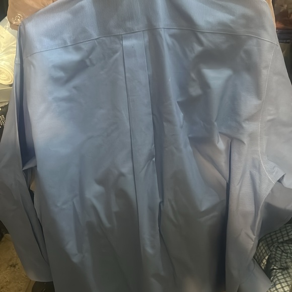 Jos. A. Bank long sleeve button up shirt size 18 - 34 white & blue - Picture 6 of 6